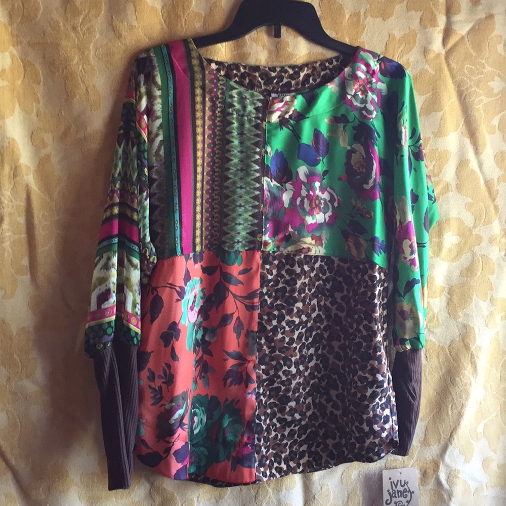 Ivy Jane Multicolor Patchwork Top